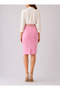 Pink Calm Midi Woven Skirt - 4