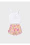 Girl's Printed Combed Cotton Shorts Set - 4