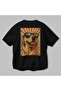 For Dog Lovers 31 Black Oversize T-Shirt with Dog Print on the Back 100% Cotton Unisex Dog Lover Premium Design - 3
