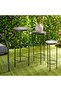 Inferno Round Metal Planter Stand 30x30x70cm - Black - 6