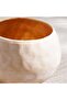 Nico Stoneware Planter With Gold Finish 34x34x20cm - Beige - 2