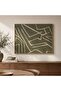 Sterlines Textile Canvas Framed Wall Art 80x100cm - Green - 2