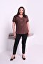 Women's V-Neck Stone Detailed Viscose Blouse - 3