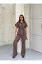 Premium Drawstring Waist Casual Shirt and Pants Two-Piece Set