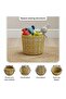 Tepic Grid Rope Basket 25.5x22cm - Yellow - 5