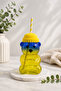 Barista Fan Premium Glass Cold Drink Cup Cute Teddy Bear Cup 550 ml - 2