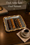 2-Piece Rose Patterned Tray - Stainless Steel with Gold Frame Detail for Coffee and Catering Presentation - 5