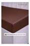 3-Piece Striped Microfiber Fitted Sheet Set Queen 150x200cm, Chocolate Brown - 6