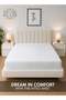 1-Piece Microfiber Fitted Sheet Striped, White, Double (120x 200 cm) - 5