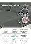 Pure Combed Cotton King Fitted Sheet 180x200 cm Dark Grey, 400 Thread Count Cool Luxury Soft - 2
