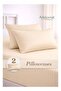 3-Piece Striped Microfiber Fitted Sheet Set Super King 200x200cm – Cream - 5