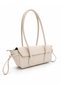 Berlin Baguette Women's Shoulder Bag with Knot Detail on the Covered Edges Beige - 2