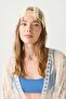 Seashell Detailed Summer Knitted Beanie Y8235 Cream