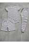T-Shirt Sweatpants Shorts 3-Piece Combination Thin Summer Finger Printed Women's / Men's Unisex Model - 2
