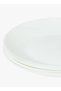 10 inch Large Dinner Plate Set of 6, Lightweight Round Opal Glass White Dinnerware Plates, Dishwasher and Microwave Safe - 3