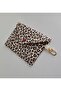 Leopard Patterned Wallet Card Holder with Keychain Accessory - Envelope Design - 2