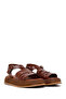 Women's Brown Buckle Thick-Soled Leather Sandals 26Sfd332718 - 2
