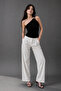 Women's Black One-Shoulder Special Design Blouse with Accessory Detail - 3