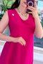 Button Detail Waist Tie Linen Dress 6Y305 - 4