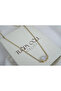 Kol567 Marquise Cut Zircon Stone Snake Chain Necklace