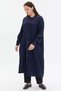 Hakim Collar Draped Long Women's Shirt - 3
