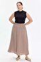 Comfortable Fit Women's Long Skirt with Elastic Waist - 3