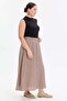 Comfortable Fit Women's Long Skirt with Elastic Waist - 4