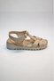 2952 Orthopedic Sole Genuine Leather Beige Women's Sandals - Light Heel Support Velcro Daily Leather Sandals - 3