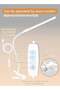 LED Desk lamp with Clamp EyeCaring Clip on Lights for Home Office 3 Modes 10 Brightness - 4