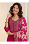 Pink Rayon Embroidered Suit Set with Dupatta - HRT7188 | Pink - 4