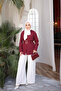 Burgundy Belted Buttoned Tunic - 2