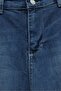 High Waist Pipe Leg Denim Trousers with Pockets - Tint - 2