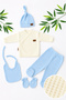 Baby Boy 5-Piece Hospital Discharge Set 100% Cotton Newborn Bodysuit Set Baby Gift Stl7230 - 2