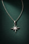 Women's Silver Color Zircon Stone Pole Star Necklace - 2