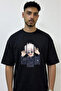 Gojo Satoru_45 Design Printed Oversize Black T-Shirt