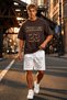 Men's 100% Cotton Oversize T-Shirt Shorts Set Streetwear Casual Summer Comfortable Fit - 6