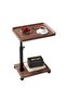 Smart C Table End Table Adjustable Height, 360°Swivel TV Tray Tables for Small Spaces, Couch Tables That Slide Under Sofa with Wheels Side Tables for Eating on Couch for Living Room Bedroom