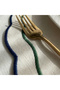 8-Piece Blue Green Embroidered Cream Fabric Antoinette Linen Placemat Set |   Stain Resistant |   Modern Table Decor - 4