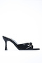 Sup 3791 Pointed Toe Stiletto Shoes with Buckle Detail - 2