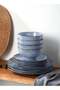 Moonlight 12 Piece Stoneware Dinnerware Set with Linen Finish, Set for 4, Scratch Resistant, Microwave & Dishwasher Safe - 5