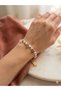 Stainless Steel Detailed Moonstone Natural Stone Bracelet - 2