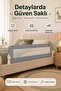 180 cm Folding Bed Barrier Gray - Baby Child Safety Barrier, Anti-Fall Protective Barrier - 4