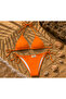 Orange solid bikini set - 3