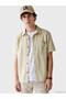 Beige Regular Fit Men's Jean Shirt