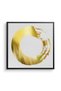 Abstract Metallic Circle Islamic Wall Art | Framed Canvas Print with Gold Foil Embossed | Luxury Modern Decor for Living Room, Bedroom, Office & Gift - 2