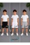 Summer Los Angeles Printed Boys' and Girls' Black, White, Gray Colors 3-Piece Shorts - 2
