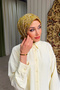 Mosaic Patterned Aqua Soft Scarf 90X90 Soft Textured Hijab Women's Scarf