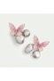 Earphone Charm Compatible with Huawei Freeclip 2 Earring Ornament Butterfly Pink 2 Pieces (Not Earphones) - 2