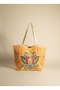 Rainbow Lotus Mandala Hand-Painted Premium Canvas Tote Bag