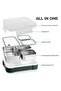 Stainless Steel Lunch Box - Insulated Bento Box Multifunctional-Containers Lunch Box Containers with 3 Compartments(720ml green)) - 3